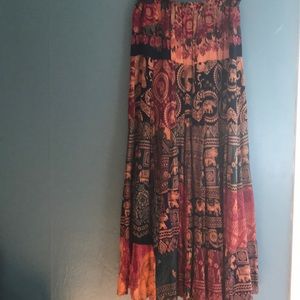 Unique elephant maxi skirt